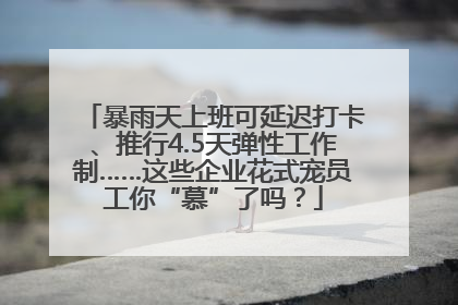 暴雨天上班可延迟打卡、推行4.5天弹性工作制……这些企业花式宠员工你“慕”了吗？