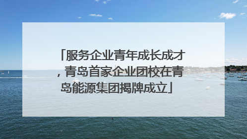 服务企业青年成长成才，青岛首家企业团校在青岛能源集团揭牌成立