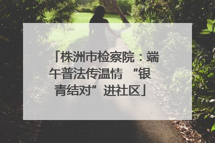株洲市检察院：端午普法传温情 “银青结对”进社区