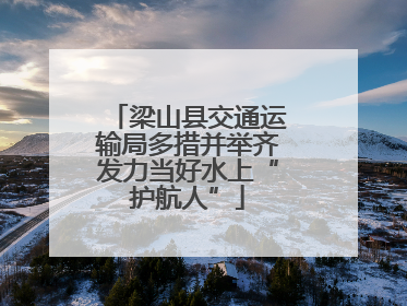 梁山县交通运输局多措并举齐发力当好水上“护航人”