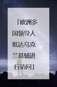 欧洲多国领导人抵达乌克兰基辅进行访问