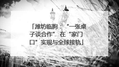 潍坊临朐：“一张桌子谈合作” 在“家门口”实现与全球接轨