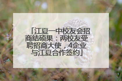 江夏一中校友会招商结硕果：两校友受聘招商大使，4企业与江夏合作签约