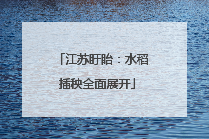 江苏盱眙：水稻插秧全面展开
