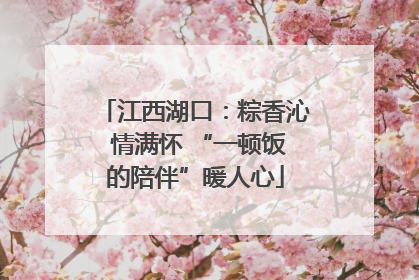 江西湖口：粽香沁 情满怀 “一顿饭的陪伴”暖人心