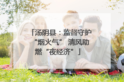 汤阴县：监督守护“烟火气” 清风助燃“夜经济”