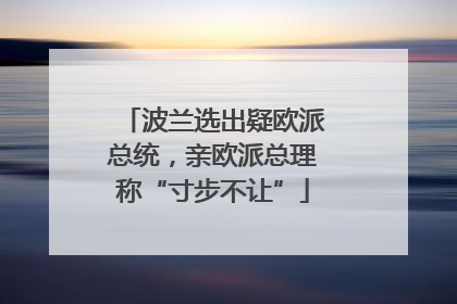 波兰选出疑欧派总统，亲欧派总理称“寸步不让”