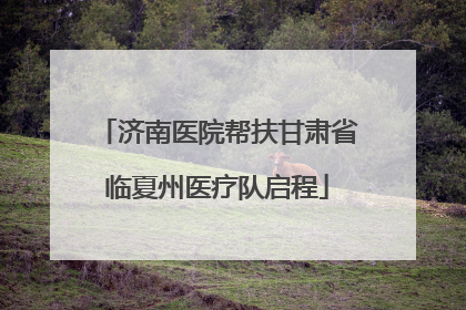 济南医院帮扶甘肃省临夏州医疗队启程