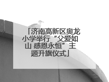 济南高新区奥龙小学举行“父爱如山 感恩永恒”主题升旗仪式