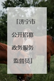 济宁市公开招募政务服务监督员