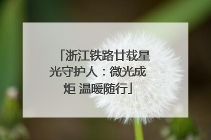 浙江铁路廿载星光守护人：微光成炬 温暖随行