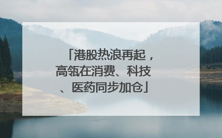港股热浪再起，高瓴在消费、科技、医药同步加仓