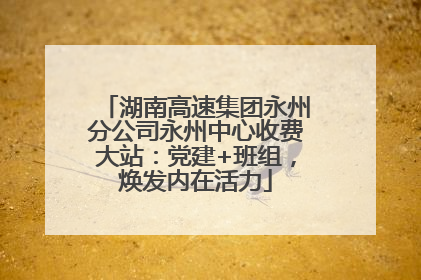 湖南高速集团永州分公司永州中心收费大站：党建+班组，焕发内在活力