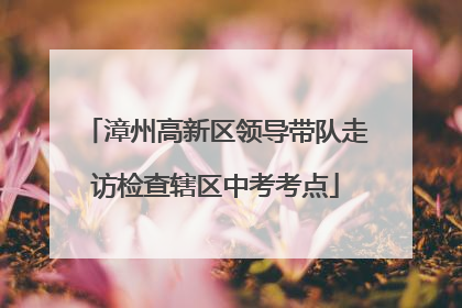 漳州高新区领导带队走访检查辖区中考考点