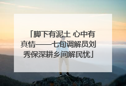脚下有泥土 心中有真情——七旬调解员刘秀保深耕乡间解民忧