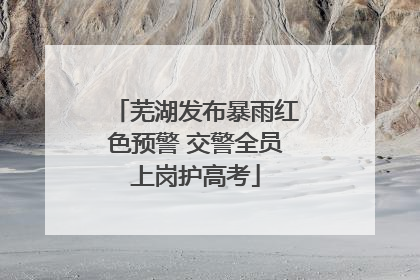 芜湖发布暴雨红色预警 交警全员上岗护高考