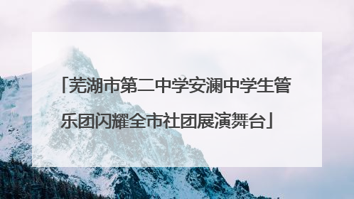 芜湖市第二中学安澜中学生管乐团闪耀全市社团展演舞台