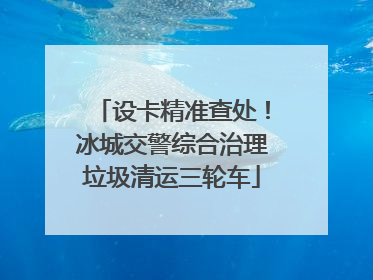 设卡精准查处！冰城交警综合治理垃圾清运三轮车