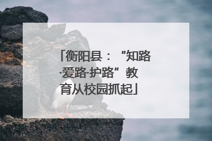 衡阳县：“知路·爱路·护路”教育从校园抓起