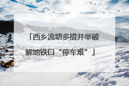 西乡流塘多措并举破解地铁口“停车难”