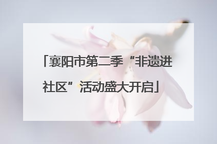 襄阳市第二季“非遗进社区”活动盛大开启