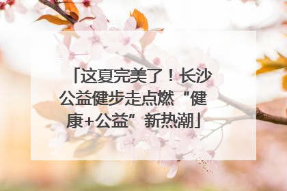 这夏完美了！长沙公益健步走点燃“健康+公益”新热潮
