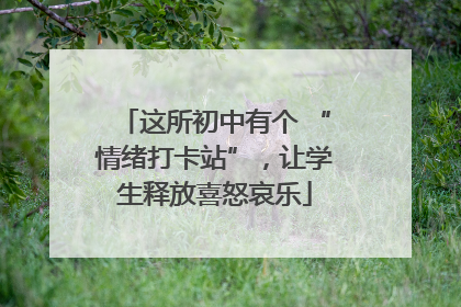 这所初中有个 “情绪打卡站”，让学生释放喜怒哀乐