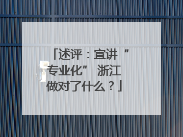 述评：宣讲“专业化” 浙江做对了什么？