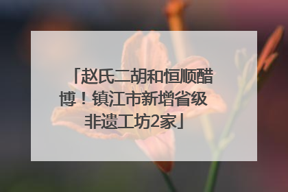 赵氏二胡和恒顺醋博！镇江市新增省级非遗工坊2家