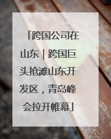 跨国公司在山东｜跨国巨头抢滩山东开发区，青岛峰会拉开帷幕