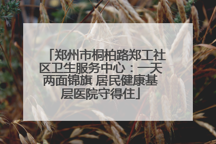 郑州市桐柏路郑工社区卫生服务中心：一天两面锦旗 居民健康基层医院守得住