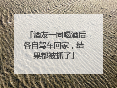 酒友一同喝酒后各自驾车回家，结果都被抓了