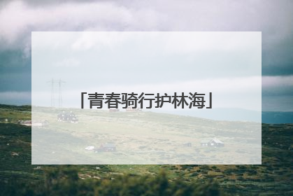 青春骑行护林海