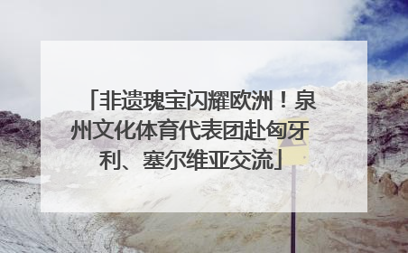 非遗瑰宝闪耀欧洲！泉州文化体育代表团赴匈牙利、塞尔维亚交流