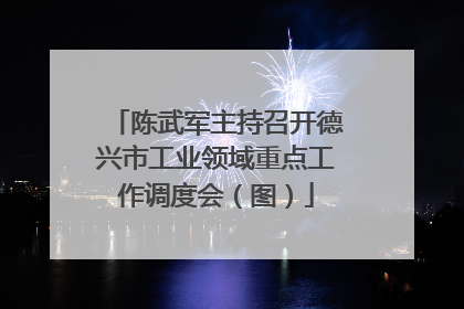陈武军主持召开德兴市工业领域重点工作调度会（图）