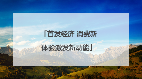首发经济 消费新体验激发新动能