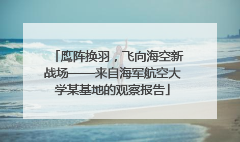鹰阵换羽，飞向海空新战场——来自海军航空大学某基地的观察报告