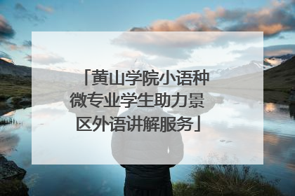 黄山学院小语种微专业学生助力景区外语讲解服务