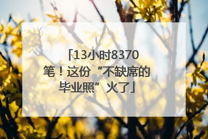 13小时8370笔！这份“不缺席的毕业照”火了