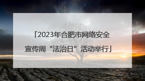 2023年合肥市网络安全宣传周“法治日”活动举行