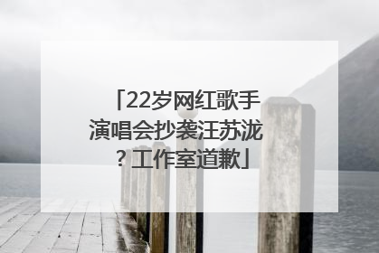 22岁网红歌手演唱会抄袭汪苏泷？工作室道歉
