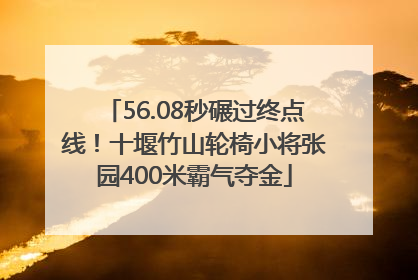 56.08秒碾过终点线！十堰竹山轮椅小将张园400米霸气夺金