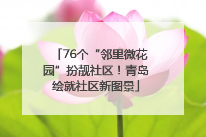 76个“邻里微花园”扮靓社区！青岛绘就社区新图景