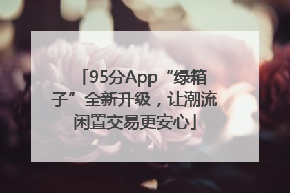 95分App“绿箱子”全新升级，让潮流闲置交易更安心